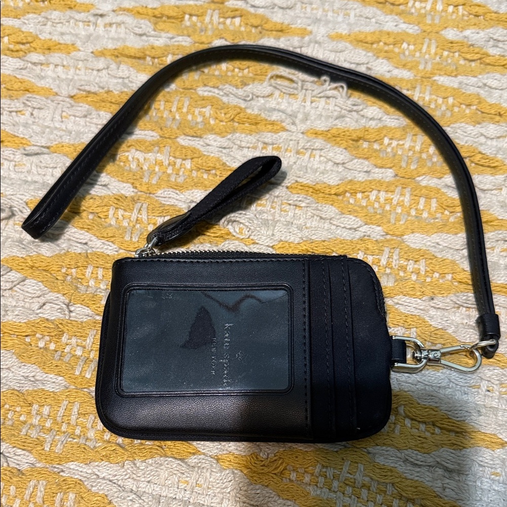 Kate Spade Black Card Holder with Strap